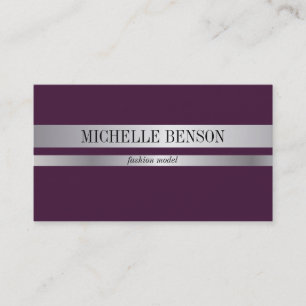 Carte De Visite Plum d'argent et de profondeur