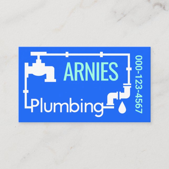 Carte De Visite Plumbing Pipeline Frame Leaks (Devant)