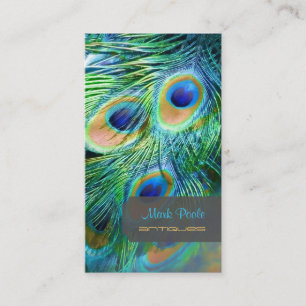 Carte De Visite Plume de paon de PixDezines