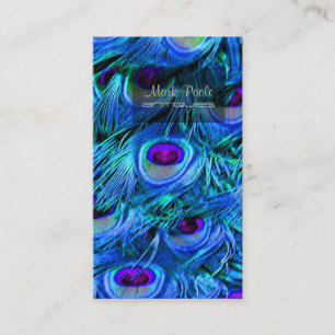 Carte De Visite Plume de paon de PixDezines