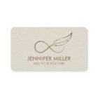 Plume du symbole d'infini GoIden - Art ligne