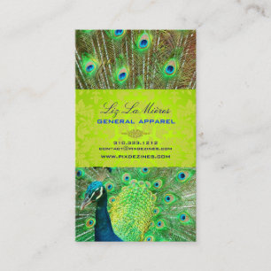 Carte De Visite Plume fière de paon de PixDezines pour la