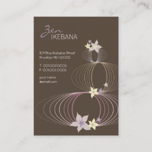Carte De Visite Plumeria violette Frangipani Flower Chic Ikebana Z