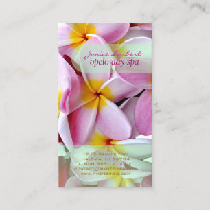 Carte De Visite PLUMERIAS ROSES de PixDezines KONA