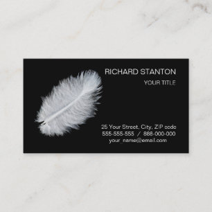 Carte De Visite Plumes blanches