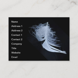 Carte De Visite Plumes blanches - angélique par nature
