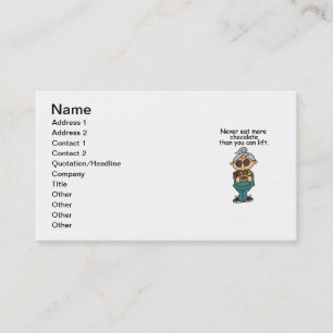 Carte De Visite Plus d'Humours au chocolat