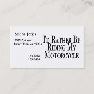 Carte De Visite Plutôt monte ma moto