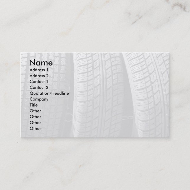 Carte De Visite Pneus (Devant)