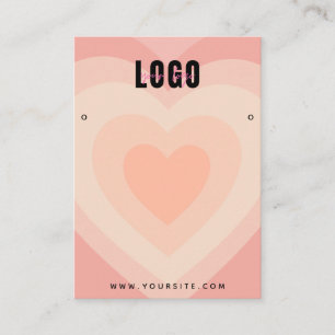Carte De Visite Poche Couche Coeur Amour Boucles d'oreilles Bijoux