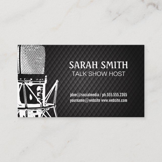 Carte De Visite Podcast | Microphone (Devant)