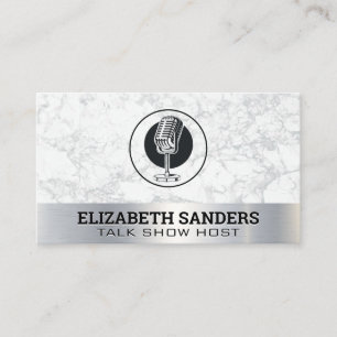 Carte De Visite Podcast Old Microphone
