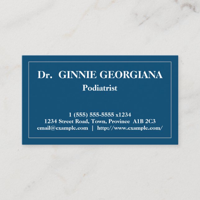 Carte de visite podiatre simple et classique (Devant)