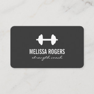 Carte De Visite Poids fitness Simple Noir et Blanc