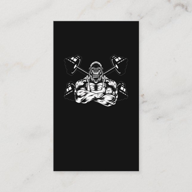 Carte De Visite Poids Gorilla Beast Bodybuilding (Devant)