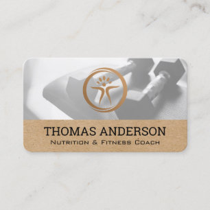 Carte De Visite Poids Haltères Santé Fitness Gymnase
