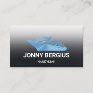 Carte De Visite Poignée de bateau bleu