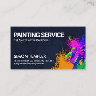 Carte De Visite Poignée de peinture Peeling Paint Grunge Handyman
