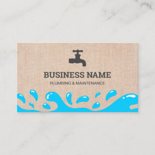 Carte De Visite Poignée d'eau de plomberie pour plomberie pour plo