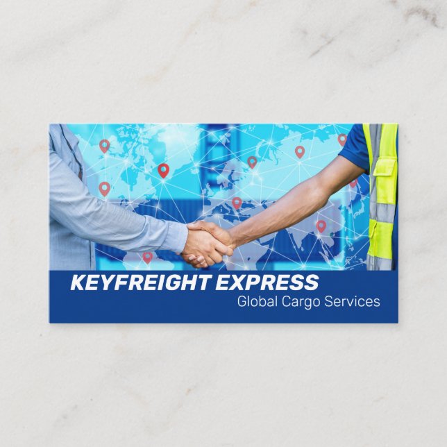 Carte De Visite Poignée d'entreprise | Site du conteneur d'expédit (Devant)