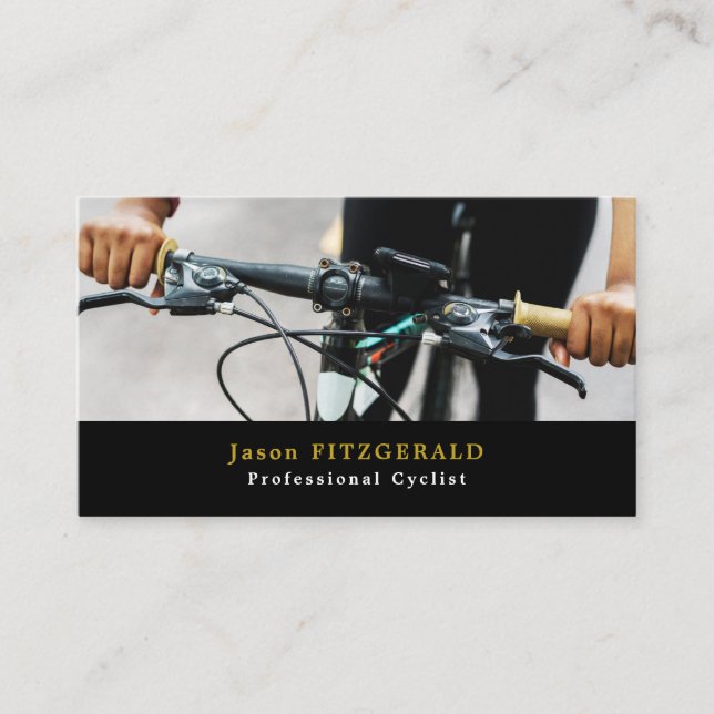 Carte De Visite Poignées, Cyclisme, Bicycliste (Devant)