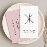 Poils de Bobby Blanc Rose Blanc Élégant Minimal