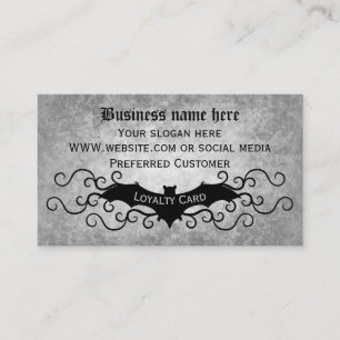 Carte De Visite Poinçon préféré gothique de client