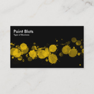 Carte De Visite Pointage de peinture - Ambre sur noir