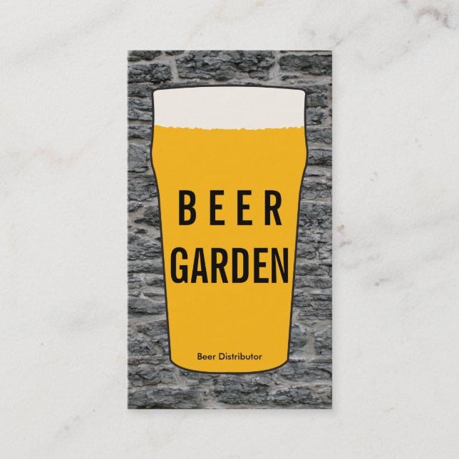 Carte De Visite Pointe de bière 2 | Rustique (variation) (Devant)