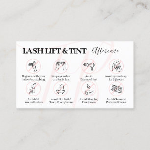 Carte De Visite Pointe rose Ascenseur Tint Conseils d'accompagneme
