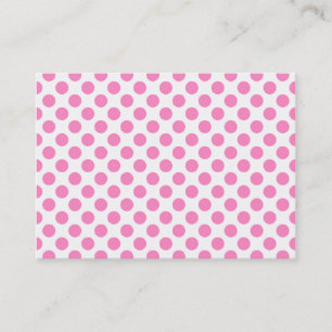 Carte De Visite Points blancs et roses