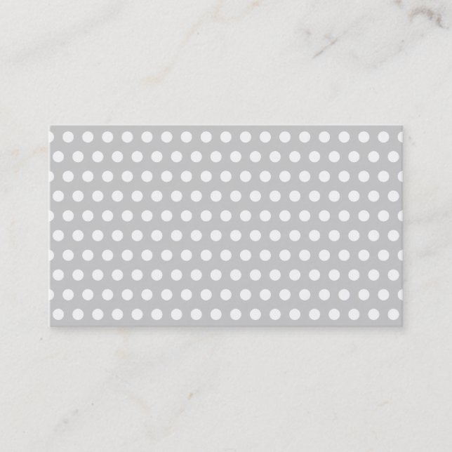 Carte De Visite Points blancs sur gris clair (Devant)