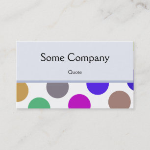Carte De Visite Points Bleus Et Brown