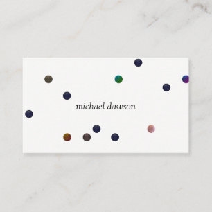 Carte De Visite Points colorés contemporains