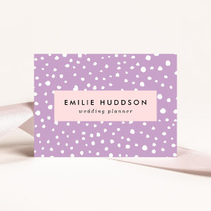 Carte De Visite Points Dalmatiens Lilac, Points Dalmatiens, Pots D