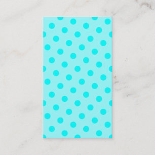 Carte De Visite Points de polka Aqua