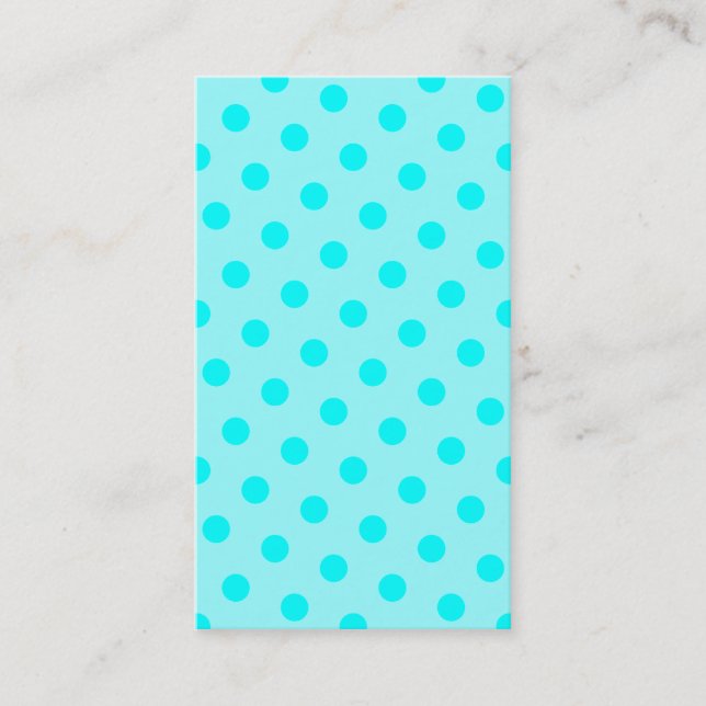Carte De Visite Points de polka Aqua (Devant)