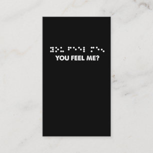 Carte De Visite Points en braille Vous Me Sentez Braille Lettres A