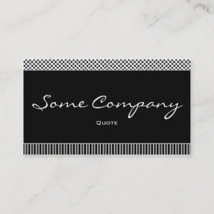 Carte De Visite Points Et Bandes Simples (Noir Et Blanc)