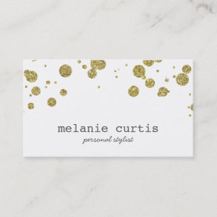 Carte De Visite Points fascinants de confettis de parties