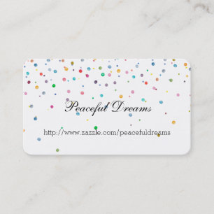 Carte De Visite Points heureux de confettis