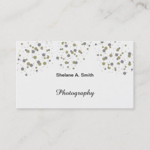 Carte De Visite Points modernes Confetti Gold Blush