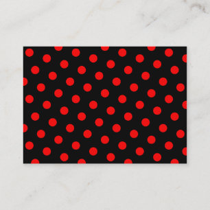 Carte De Visite Points noirs et rouges