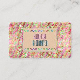 Carte De Visite Points rose