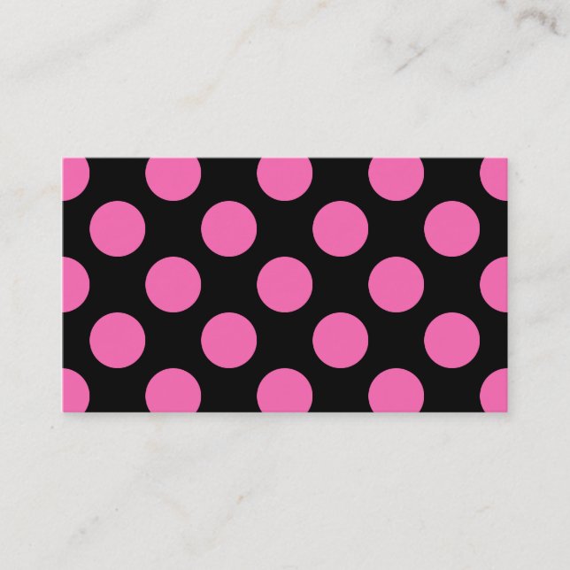 Carte De Visite Points roses chauds (Devant)