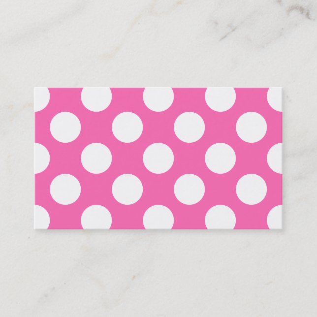 Carte De Visite Points roses chauds (Devant)