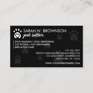 Carte De Visite Poireaux avec logo pour animal de compagnie de coe