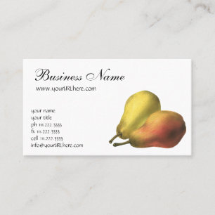 Carte De Visite Poires vintages, Aliments Bio, Fruits Ripe