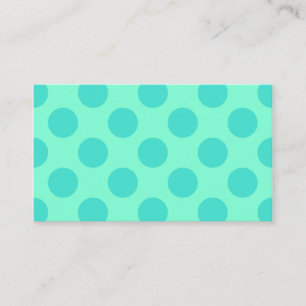 Carte De Visite Pois aquamarins et turquoise