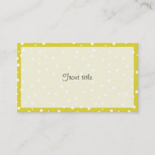 Carte De Visite Pois blancs sur Jaune